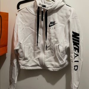 White Nike cropped jacket